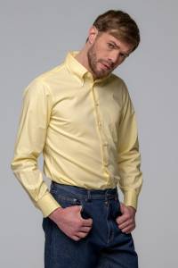 Koszula OCBD żółta preppy bawełna organiczna - Zack Roman