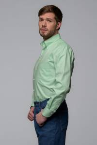 Koszula OCBD zielona preppy bawełna organiczna - Zack Roman