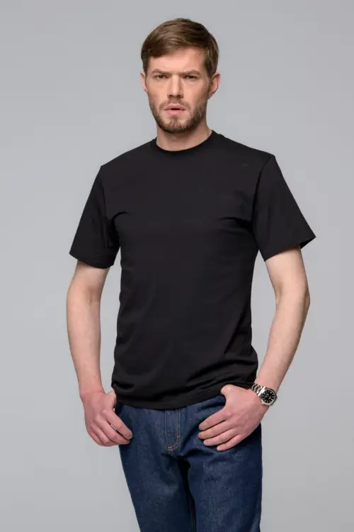 T-shirt sportowy z wełny merino, czarny - zdjęcie 12